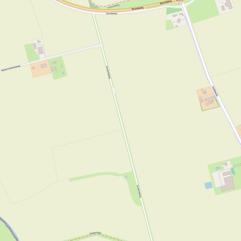 Kaart van de Groeneveldweg.