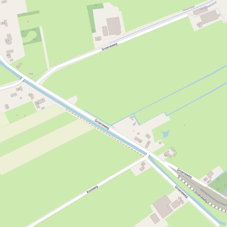 Kaart van de Groeneweg.