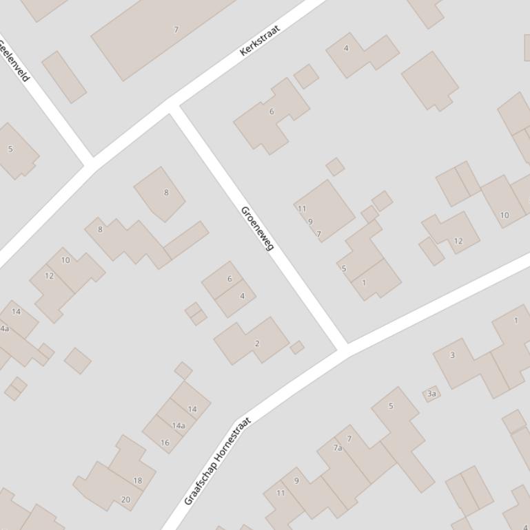 Kaart van de Groeneweg.