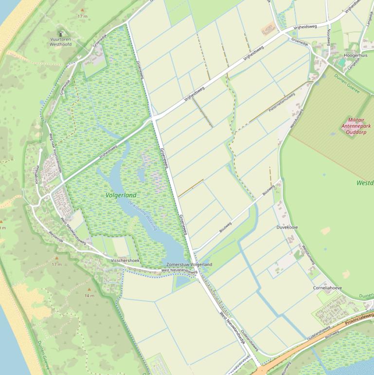 Kaart van de Groeneweg.