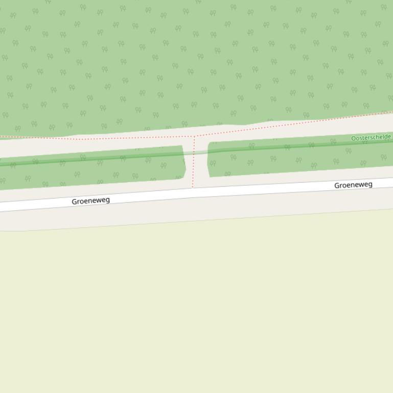 Kaart van de Groeneweg.