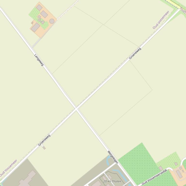 Kaart van de Groeneweg.