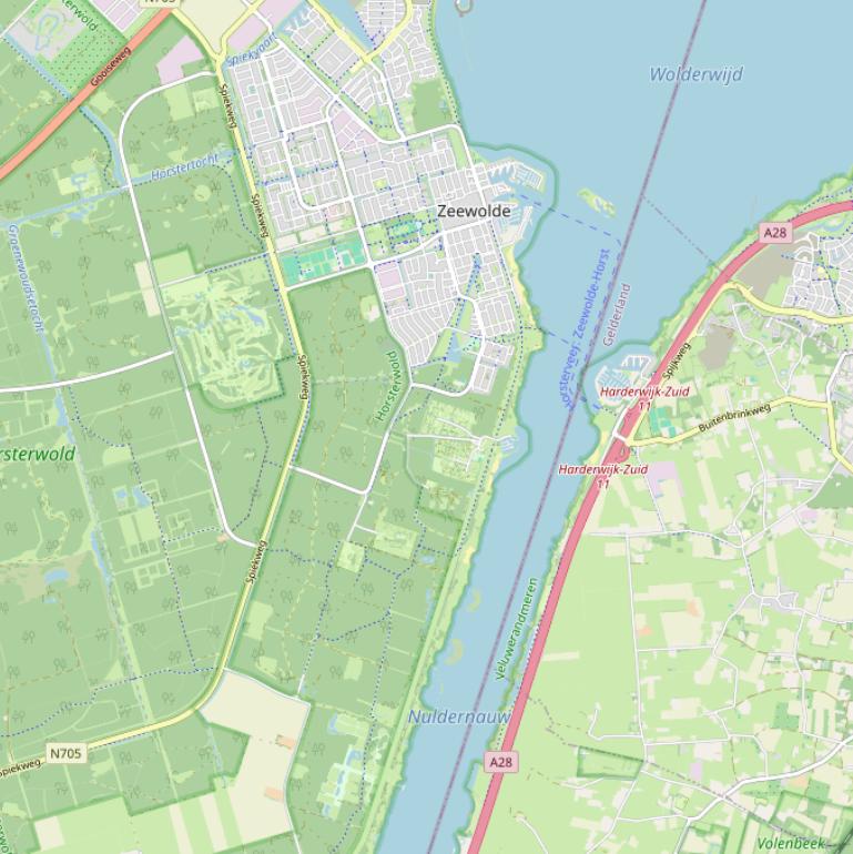 Kaart van de Groenewoudseweg.