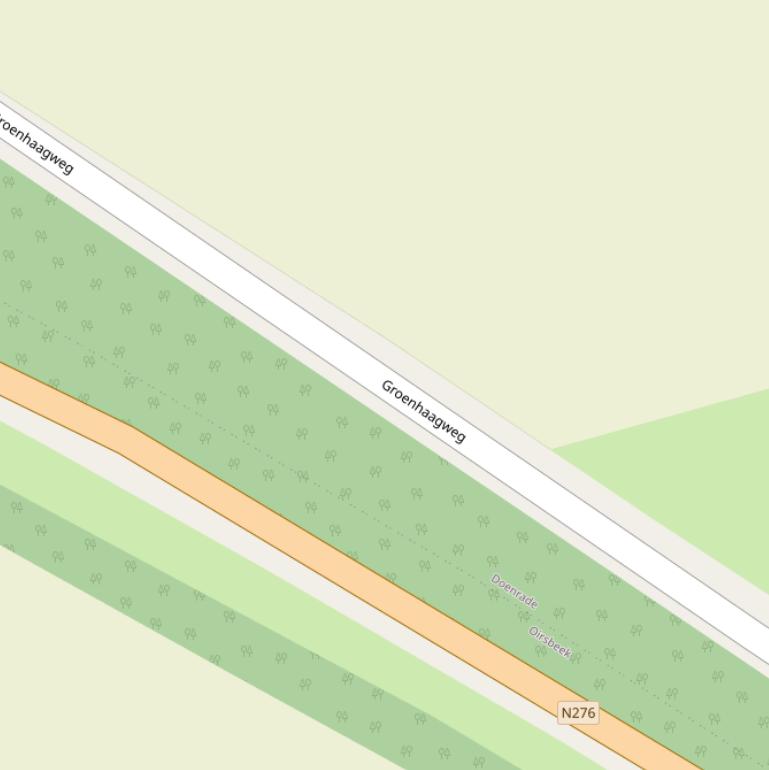 Kaart van de Groenhaagweg.