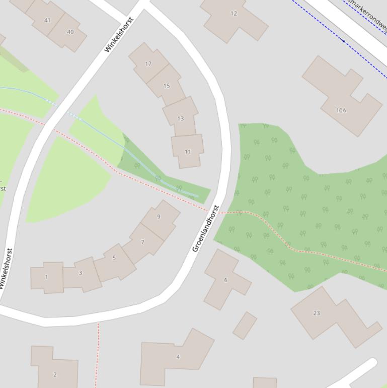 Kaart van  Groenlandhorst.