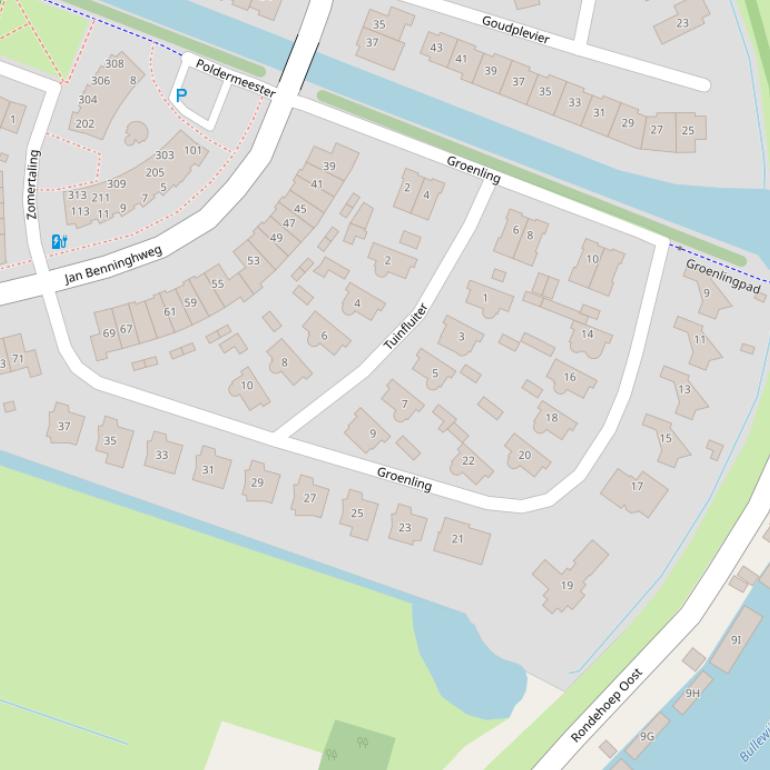 Kaart van  Groenling.