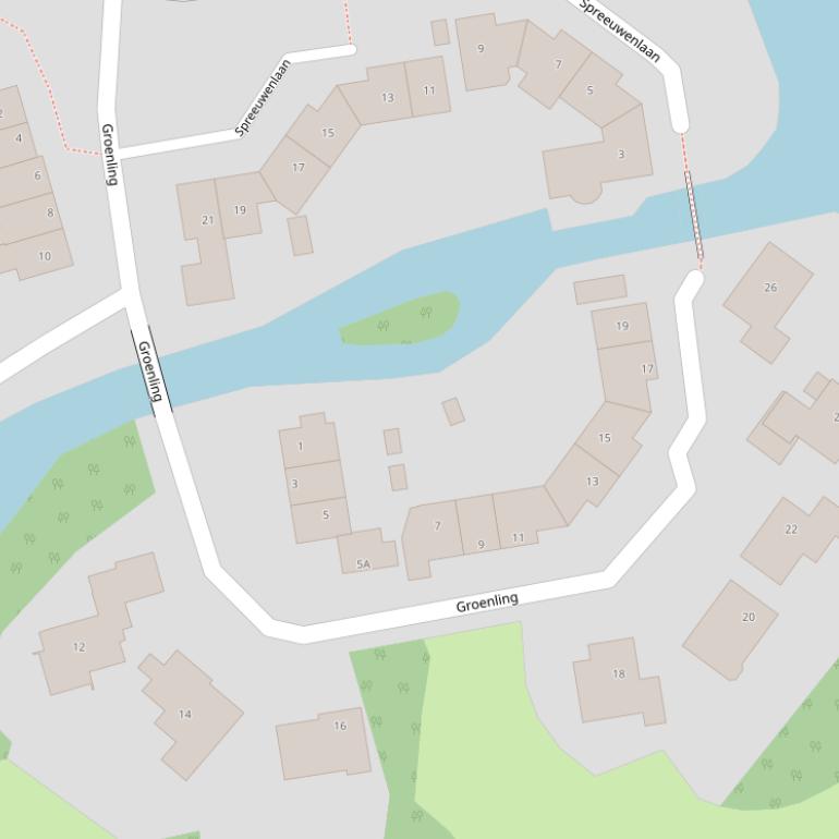 Kaart van  Groenling.