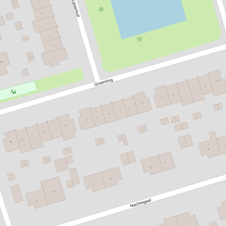 Kaart van  Groenling.