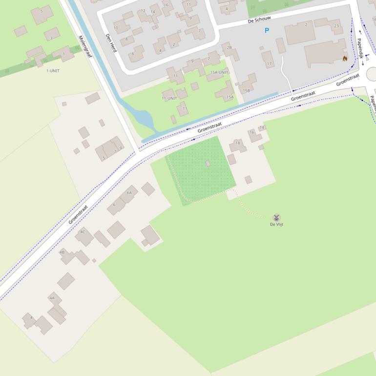 Kaart van de Groenstraat.