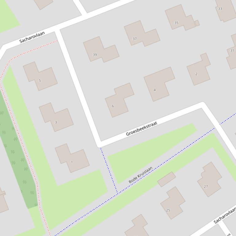 Kaart van de Groesbeekstraat.