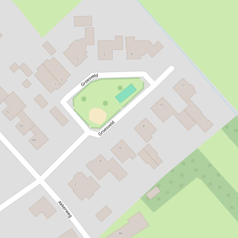 Kaart van het Groesveld.