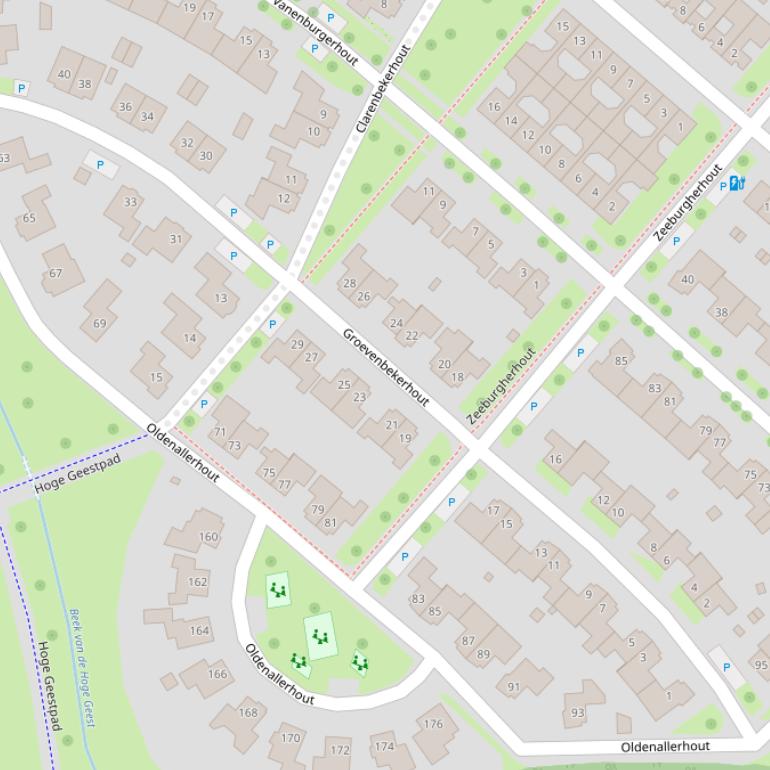 Kaart van  Groevenbekerhout.