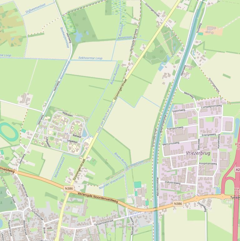 Kaart van de Groningerstraat.