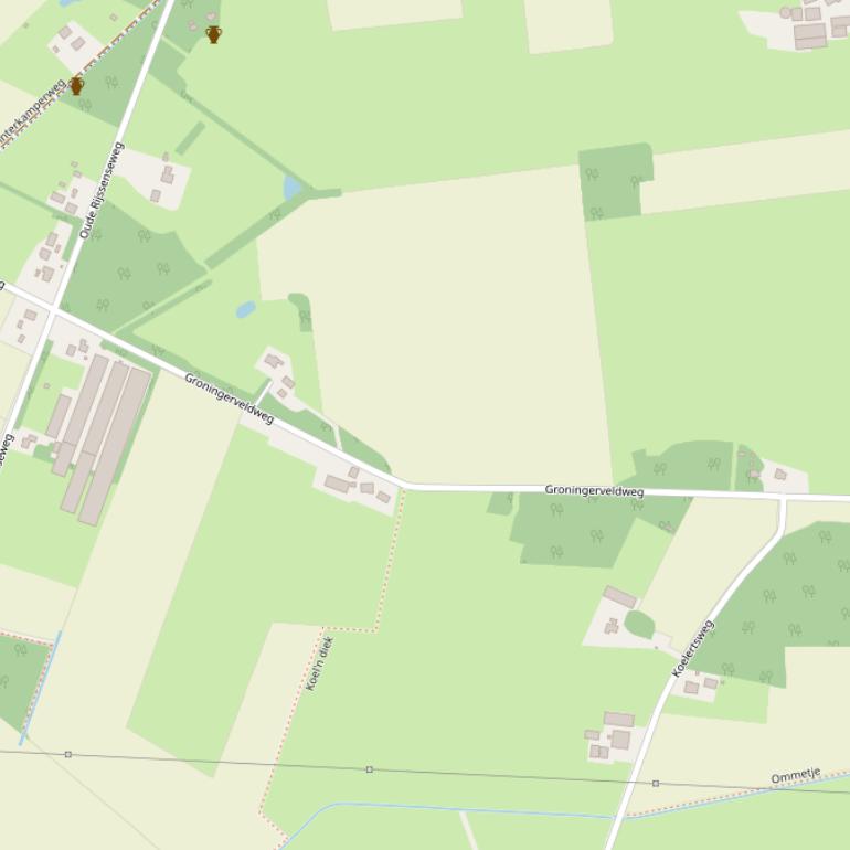 Kaart van de Groningerveldweg.