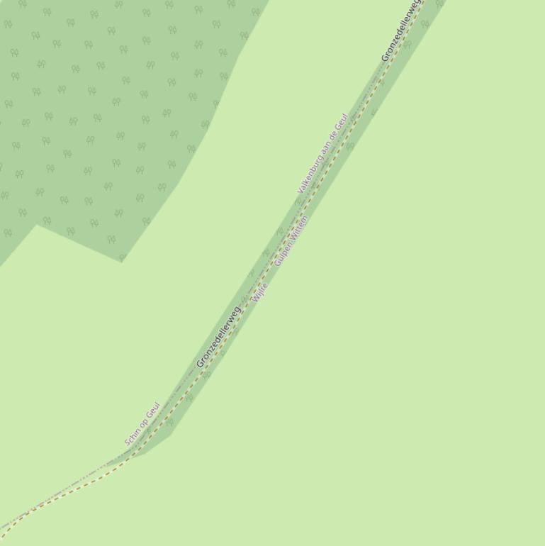 Kaart van de Gronzedellerweg.