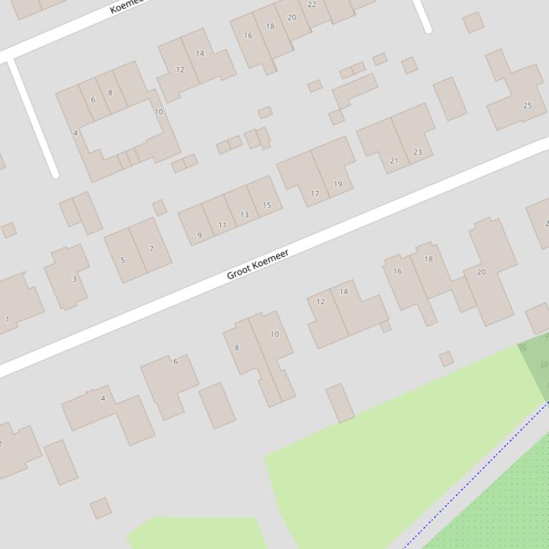 Kaart van  Groot Koemeer.