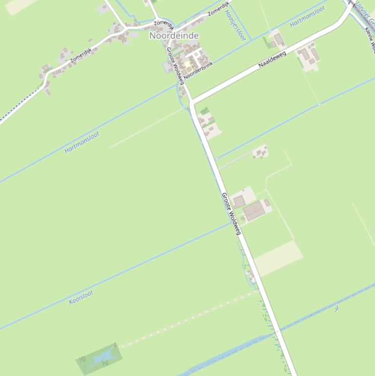 Kaart van de Groote Woldweg.