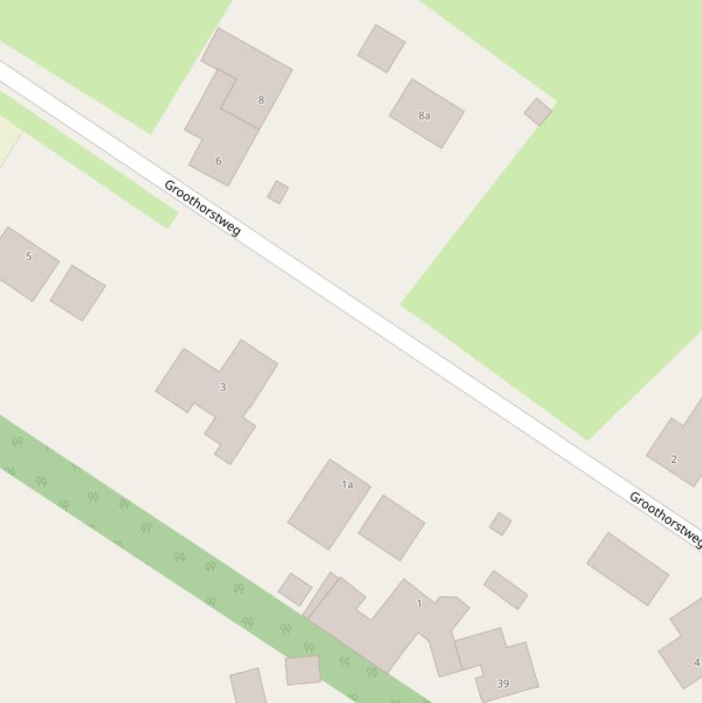 Kaart van de Groothorstweg.