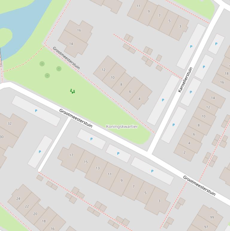 Kaart van  Grootmeesterstuin.