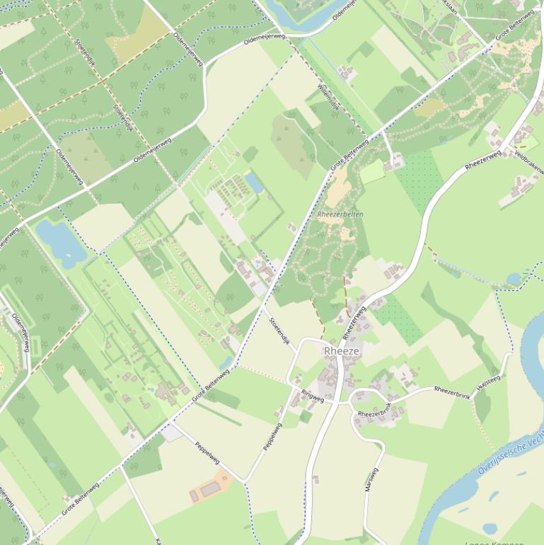 Kaart van de Grote Beltenweg.