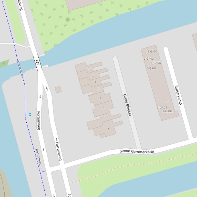 Kaart van  Grote Bleeker.