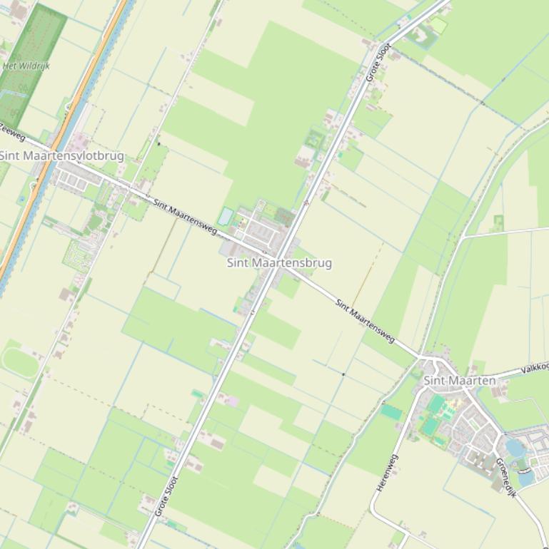 Kaart van  Grote Sloot.