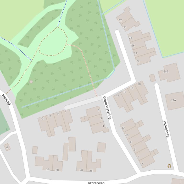 Kaart van  Grote Watering.