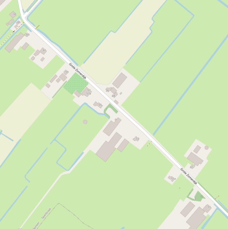 Kaart van de Grote Zomerdijk.