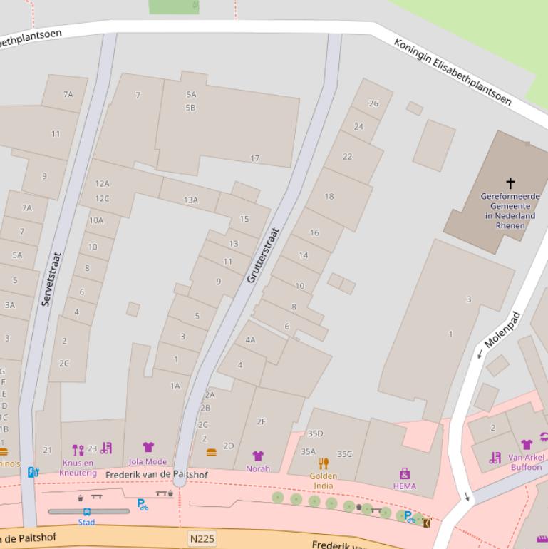 Kaart van de Grutterstraat.