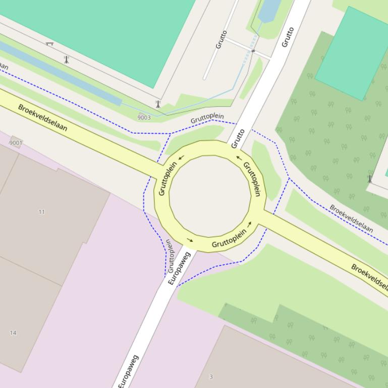 Kaart van het Gruttoplein.