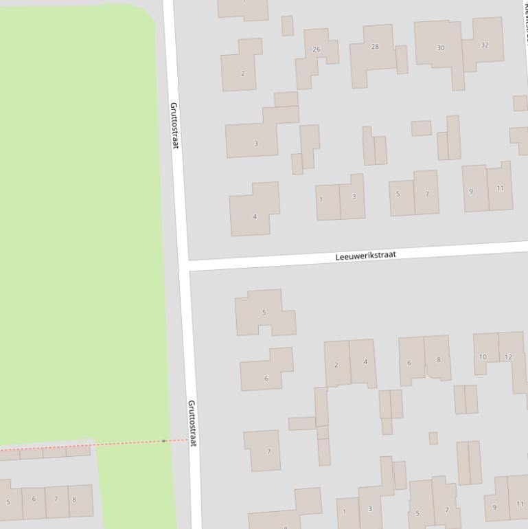 Kaart van de Gruttostraat.