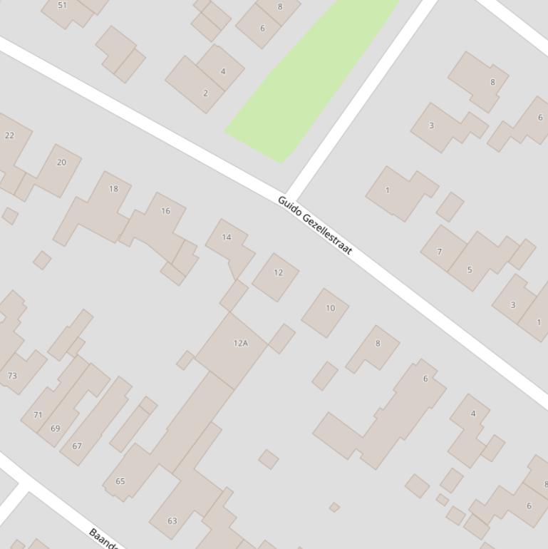 Kaart van de Guido Gezellestraat.