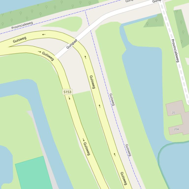 Kaart van de Guisweg.