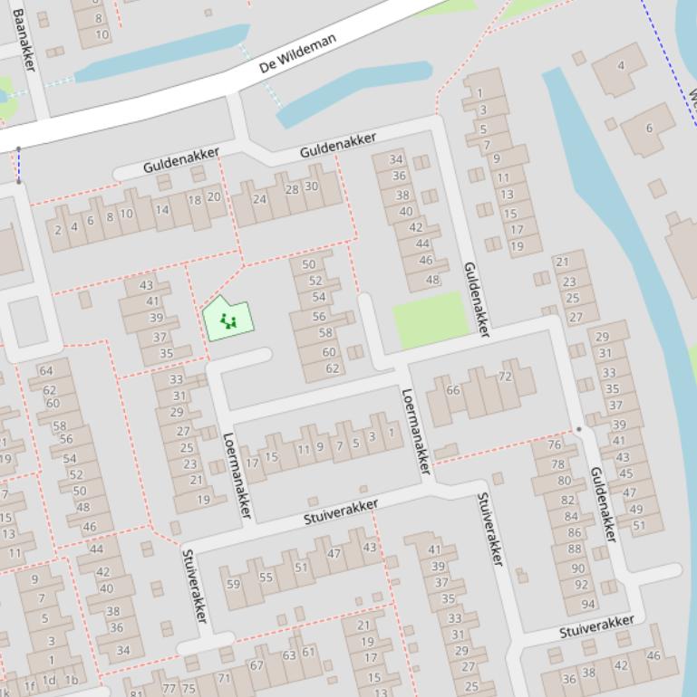 Kaart van  Guldenakker.