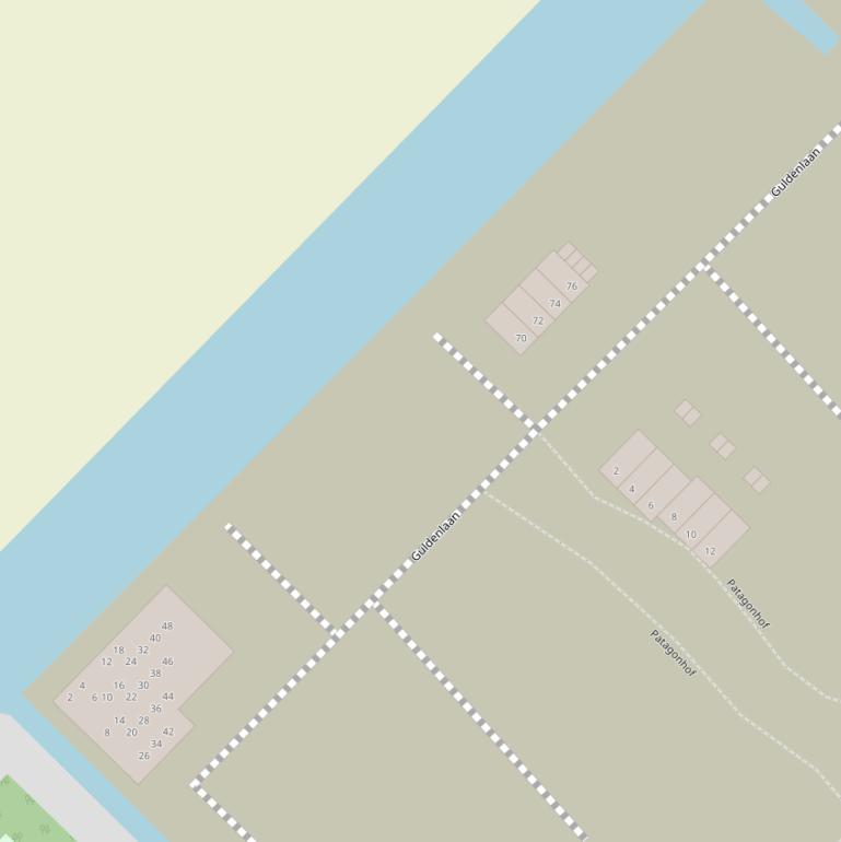 Kaart van de Guldenlaan.