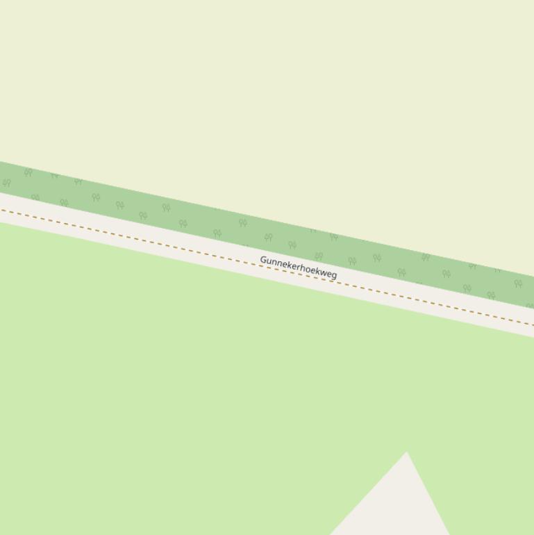 Kaart van de Gunnekerhoekweg.