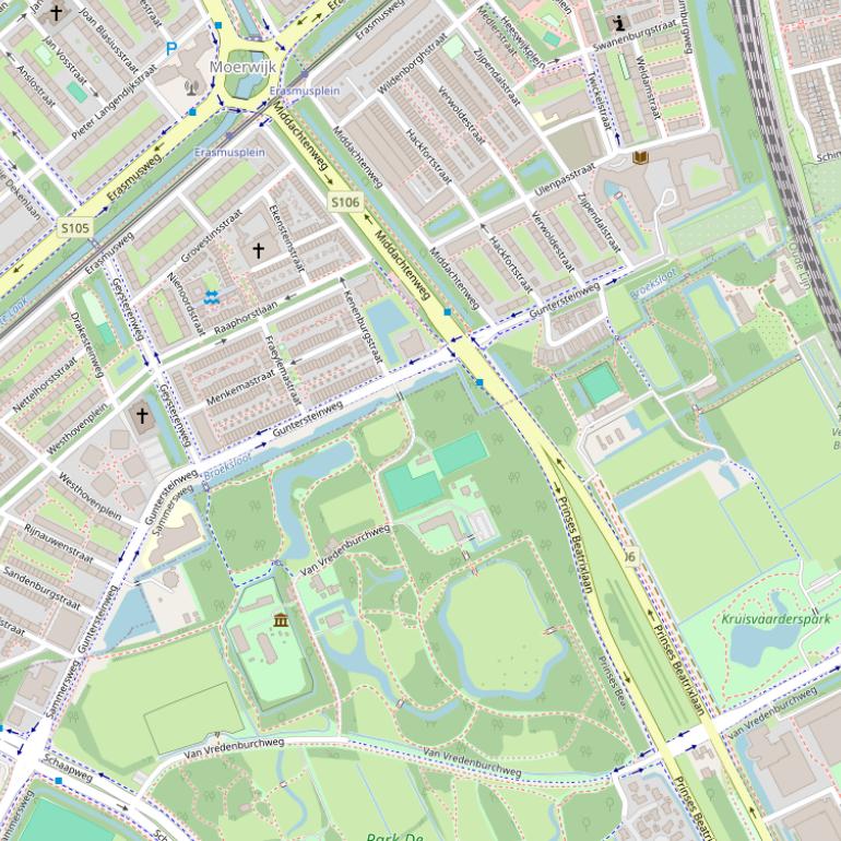 Kaart van de Guntersteinweg.