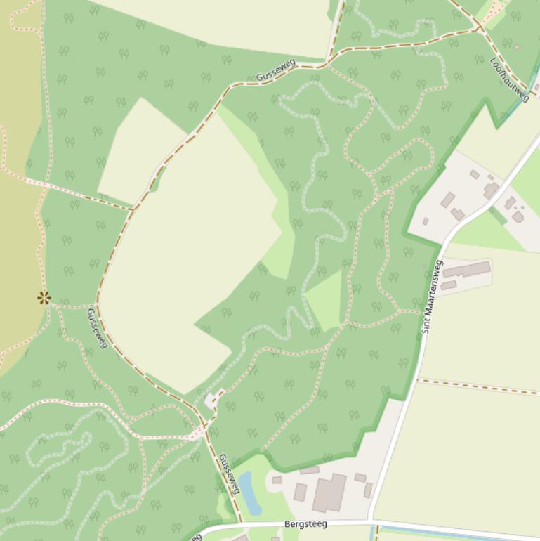 Kaart van de Gusseweg.