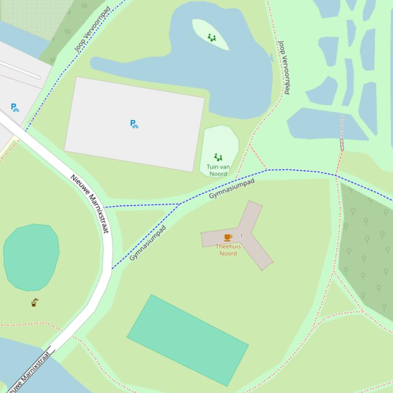 Kaart van het Gymnasiumpad.