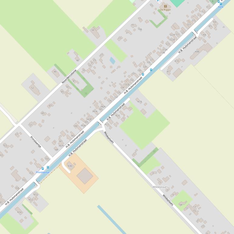 Kaart van  H.B. Hulsmanstraat K.