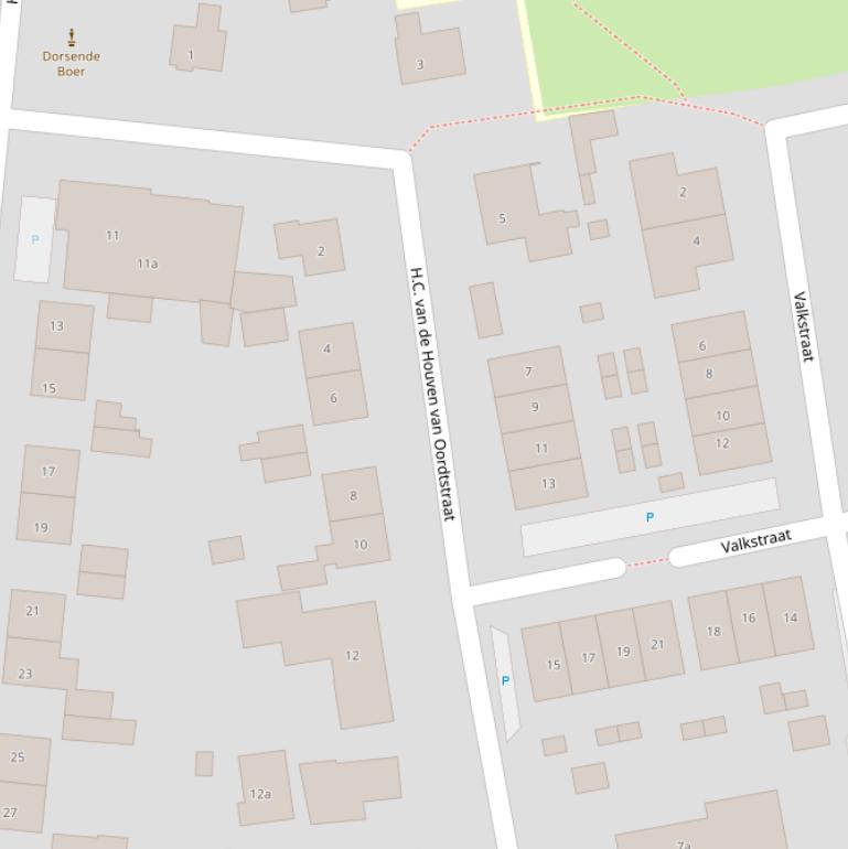 Kaart van  H.C. van de Houven van Oordtstraat.