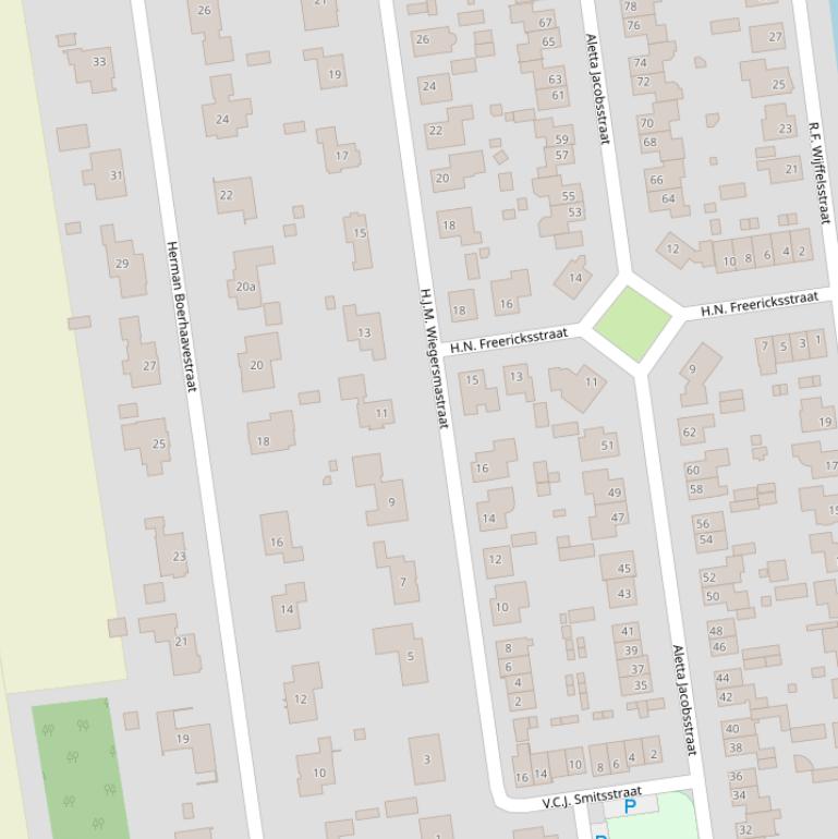 Kaart van de H.J.M. Wiegersmastraat.