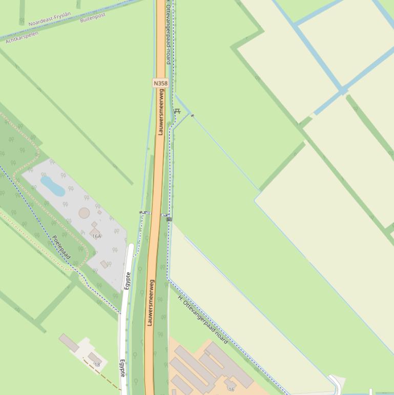 Kaart van  H. Ottevangerpaad-noard.