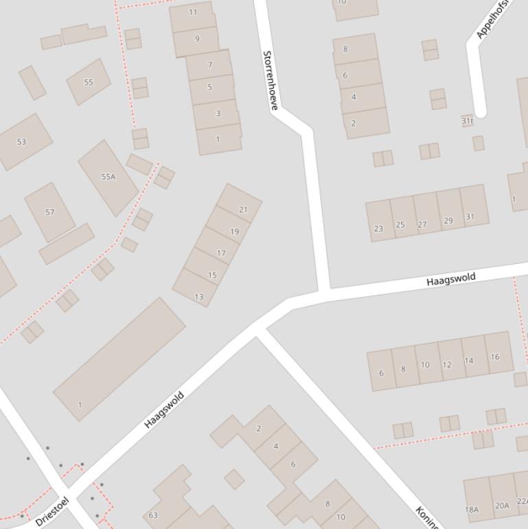 Kaart van  Haagswold.