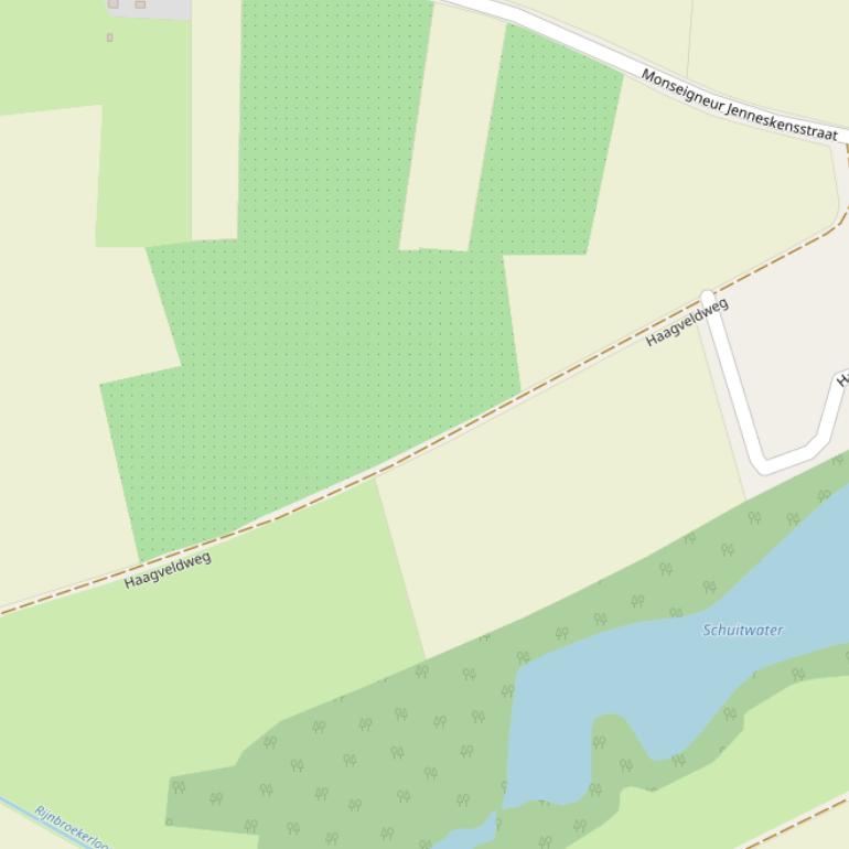 Kaart van de Haagveldweg.