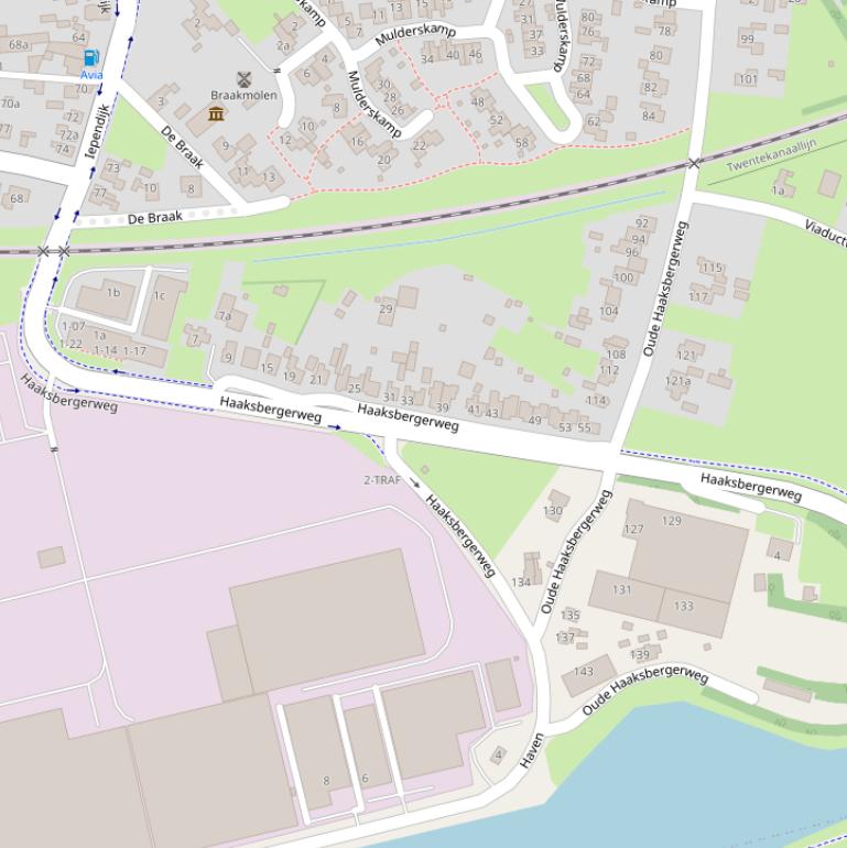 Kaart van de Haaksbergerweg.