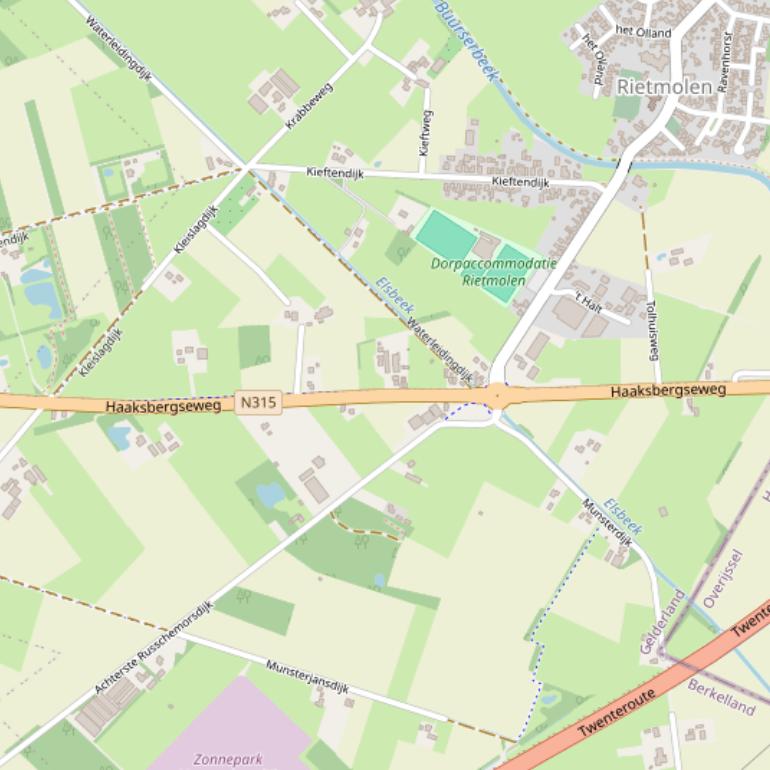 Kaart van de Haaksbergseweg.