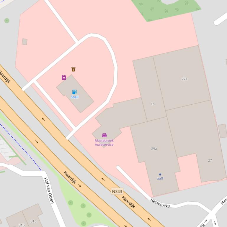 Kaart van de Haardijk.