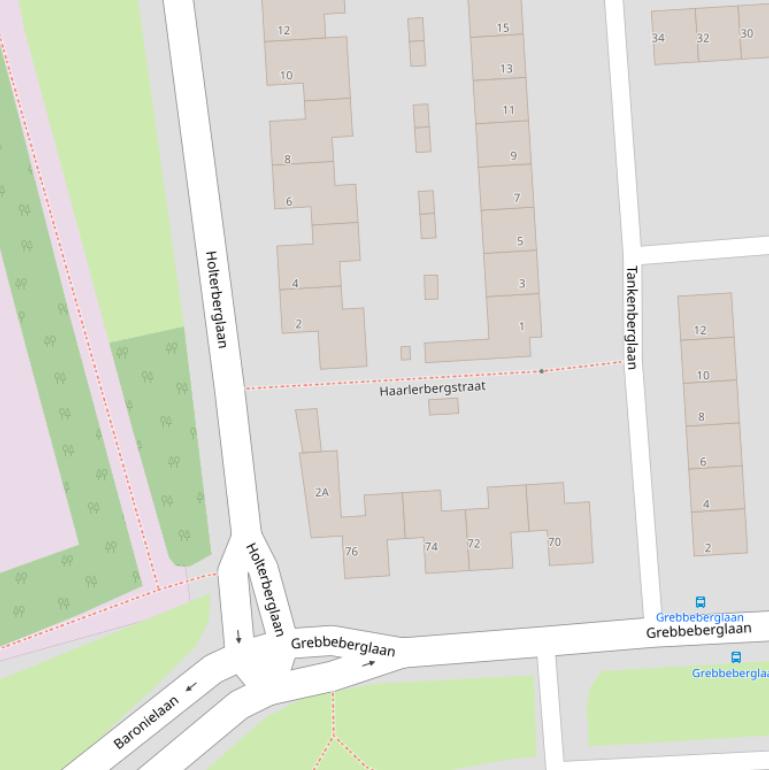 Kaart van de Haarlerbergstraat.