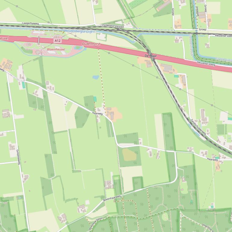 Kaart van de Haarweg.